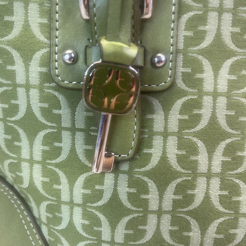 Fossil Green Signature Monogram Canvas Leather Pu… - image 2